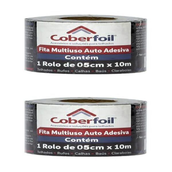 KIT 2x Manta Asfáltica Automotiva Acústica Térmica 5cm x 10m (20 Metros Total) | Antiruído Assoalho Carro Van