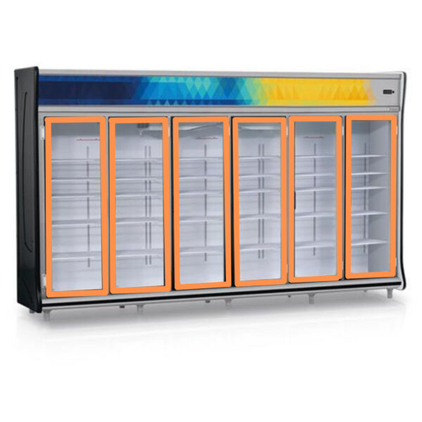 Kit 3 Borrachas Geladeira para Gelopar 3 Portas 44x138cm Encaixe(cinza)