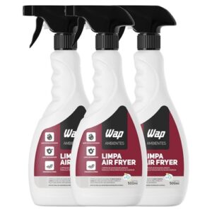 Kit 3 Limpa Air Fryer Limpa Utensílios Cozinha Fogão Eletrodoméstico Gordura Impregnada Biodegradável Citrus 500ml - Wap