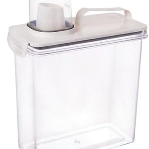 Kit 4 Dispenser Hermético Multiuso 3L com Copo Dosador e Travas Lavanderia Cozinha e Despensa - Armazenamento Seguro para Alimentos e Produtos de Limpeza(MARMORE,KIT 4)