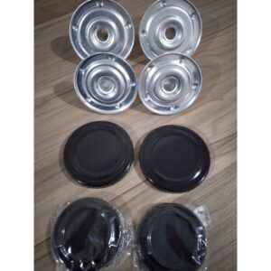 kit 4 Espalhador + 4 Queimador p/ Fogão Atlas Mônaco / Veneza / Grecia + 1 agulha de desentupir fogão