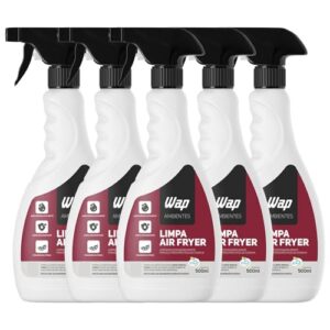 Kit 5 Limpa Air Fryer Limpa Facil Cozinha Fogão Eletrodoméstico Tira Gordura Impregnada Base Vegetal Citrus 500ml - Wap