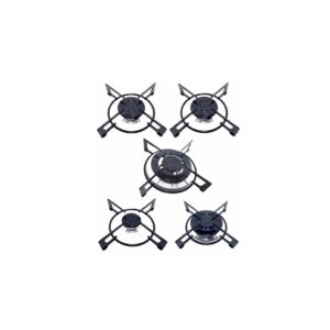 KIT 5 QUEIMADOR BOCAS + 5 GRADE COOKTOP FISCHER 5 BOCAS TRIPLA CHAMA