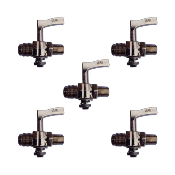 Kit 5 Registro Fogão Semi Industrial P/ Fogão Baixa Pressão