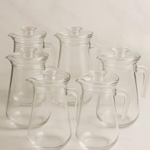 Kit 6 Jarras Vidro 1,2L – Servir Suco, Água e Bebidas Frias