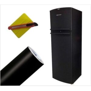 KIT Adesivo Envelopamento Preto Fosco Geladeira 3mx61cm
