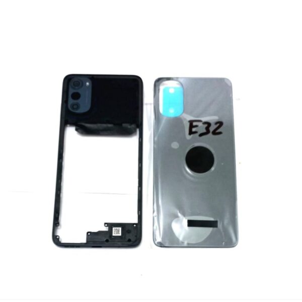 kit Aro lateral + tampa traseira moto E32 cor preto novo