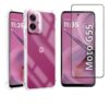 Kit Capa Anti Impacto + Película Vidro 3D 9D Protetora P/Motorola Modelos Todos (Moto G55)