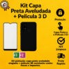 Kit Capa Aveludada Preta + Película 3D Vidro – Galaxy A26 5G /A26/ A51/A03 /A14 4G/A24/A04/A54 5G/A05S/A13 4G/A17/A06