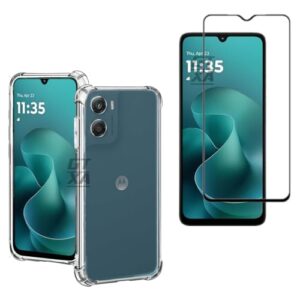 Kit Capa e Película de Vidro para Motorola Moto G06