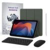 Kit Capa Slim para Xiaomi Redmi Pad 2: Película de vidro + Caneta Precision + Teclado e Mouse (Rhinow) (Verde Escuro)