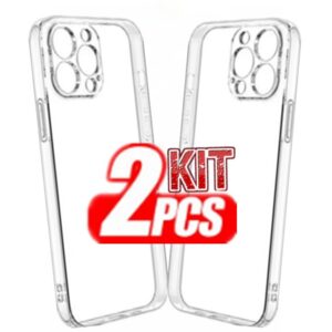 KIT Com 2 Capa Capinha Transparente Anti Impacto TPU Case Para Samsung Galaxy A04E A04S A04E A14 A24 A34 A54 5G