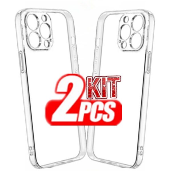 KIT Com 2 Capa Capinha Transparente Anti Impacto TPU Case Para Samsung Galaxy A04E A04S A04E A14 A24 A34 A54 5G