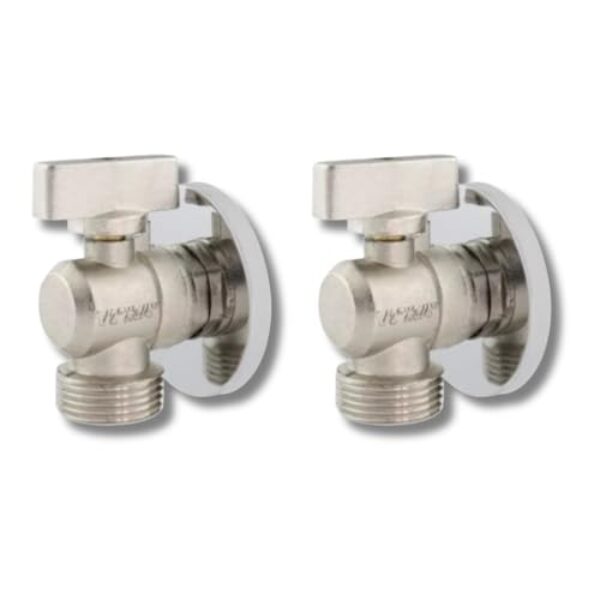 Kit Com 2 Registro Esfera Multiuso Compatível Com Bebedouros, Máquinas De Lavar Roupa E Louça