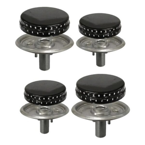 Kit Com 4 Tampas Fogão + 4 Queimadores Fogão Esmaltec Veneza