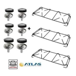 Kit Completo 6 Bocas + 3 Grades Fogão Atlas 6 Bocas Monaco