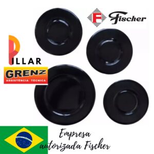 Kit Espalhador Tampa Capa Peças Fogão Fischer 4 Bocas