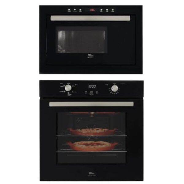 Kit Forno Elétrico Fischer Infinity Embutir 82l Com Air Fryer + Micro-ondas 25l Preto 220v