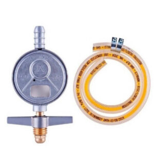 KIT INSTALAÇÃO DE FOGÃO 4 BOCAS - 1 REGULADOR 1 KG/H + MANGUEIRA 1 M + 2 ABRAÇADEIRAS