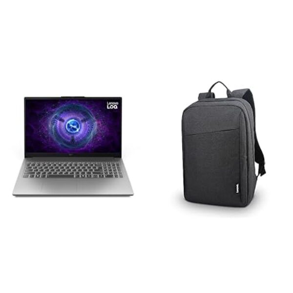 Kit Lenovo - Notebook Gamer Lenovo LOQ E Core i5-12450HX, 8GB, 512GB SSD, RTX 3050 6GB, 15.6" 144Hz, Linux 83MES00100 + Mochila para Notebook Preta