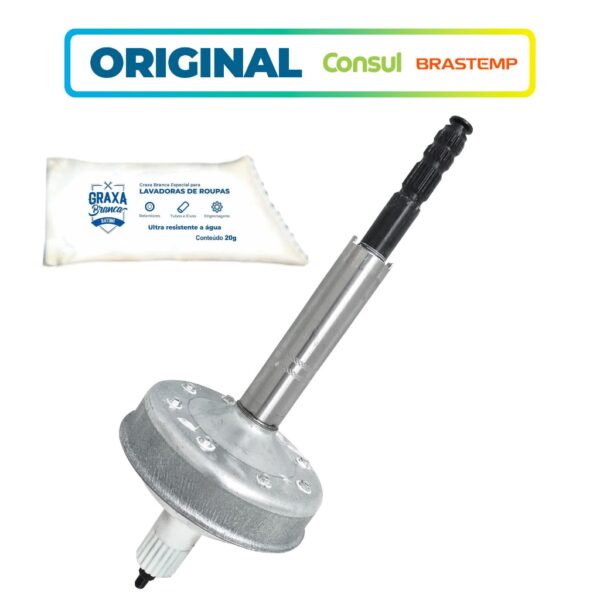 Kit Mecanismo Máquina De Lavar Roupa Brastemp Consul Eixo Longo + Bisnaga de Graxa Branca
