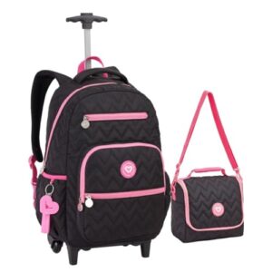 Kit Mochila De Rodas e Lancheira Para Notebook Preto