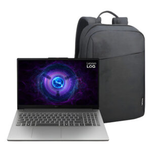 Kit Notebook Gamer Lenovo LOQ 15IAX9E Placa Nvidea RTX-3050 IPS 144Hz i5 12ª 512Gb Nvne 16Gb RAM e Mochila
