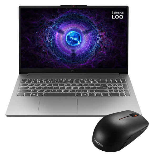 Kit Notebook Gamer Lenovo LOQ 15IAX9E Placa Nvidea RTX-3050 IPS 144Hz i5 12ª 512Gb Nvne 16Gb RAM E Mouse