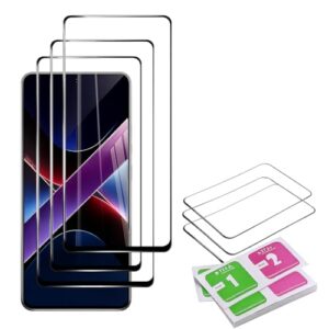 Kit Pelicula de Vidro Película POCOM4 Pro 4G de Vidro Temperado para iPhone kit com 3 Protetor de Tela Dureza H9 com Ferramenta de Fácil de Instalar HD Transparente (POCO M4 Pro 5G)