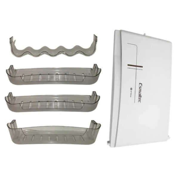 Kit Porta do congelador + Prateleiras da porta geladeira Esmaltec Duplex Rcd33/34 Original