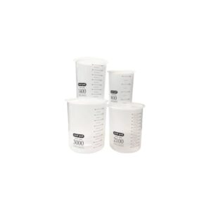 Kit Potes Herméticos de Plástico Multiuso, 4 Peças, Transparente, Capacidades 88ml a 3000ml, Empilháveis, com Tampa Vedante para Armazenamento de Alimentos