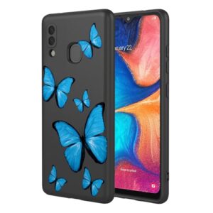 KOARWVC Capa de telefone para Samsung Galaxy A20, capa para Samsung A30, SM-A205U design bonito padrão borboleta fina protetora macia TPU bumper capa de telefone para Samsung Galaxy A30 A20 borboleta