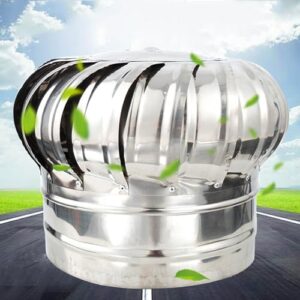 KUYBTU Ventiladores de ventilação de teto, saídas turbo de aço inoxidável, aberturas de teto giratórias, à prova de intempéries, duráveis em climas adversos, uma cor-160 mm