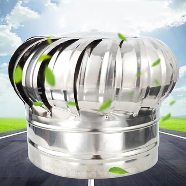 KUYBTU Ventiladores de ventilação de teto, saídas turbo de aço inoxidável, aberturas de teto giratórias, à prova de intempéries, duráveis em climas adversos, uma cor-160 mm