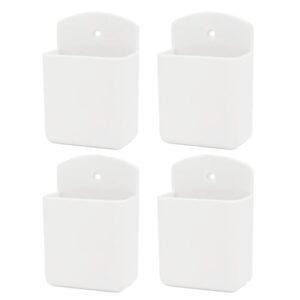 KYIEN Pacote com 4 suportes autoadesivos para controle remoto para TV e ar-condicionado, organizador de caixa de armazenamento de parede