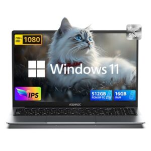 Laptop 2025 com AMD Ryzen7 7730U (até 4,5 GHZ, Beat i7-1365U) com gráficos AMD Radeon, RAM DDR4 de 16 GB SSD de 512 GB, monitor IPS de 15,6 polegadas, laptop Windows 11, teclado numérico, WiFi 6, tipo