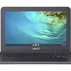 Laptop Asus Chromebook de 11,6 polegadas, MediaTek MT8173C 2,1 GHz, 4 GB de RAM, 32 GB de eMMC, WiFi, Bluetooth, Webcam, Chrome OS + NexiGo 32 GB Pacote de cartão MicroSD