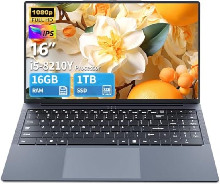 Laptop para jogos de 16 polegadas, laptop i5 de até 3,60 GHZ, laptops 1920 x 1200 tela HD, 16 GB de RAM, SSD de 1 TB, WiFi5, webcam, BT5.0, Mini HDMI, RJ45, teclado retroiluminado, laptops
