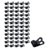 LC LICTOP Grampos de cabo tipo R, clipes de aço galvanizado para cabo de tubo de 7 mm/0,28 polegadas, braçadeira de metal revestido de zinco preto com parafusos, fixador de gerenciamento de fio de