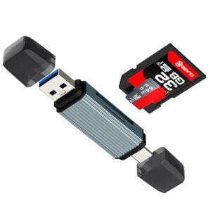 Leitor de cartão USB C USB para SD para iPhone 17 16 15 Pro Max (12.9 cm²) Micro SD Memory Stick Acessórios de computador Câmera TF Flash Drive Hub PC Converter Porta para Apple para Ipad compatível