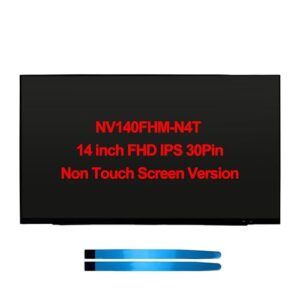 Lenboes Tela de laptop NV140FHM-N4T N4N NV140FHM-N4F N4U N140HCA-E5B E5C N140HCE-ET2 N140HCE-G53 35.6 cm FHD 1920x1080 30 pinos IPS LCD sem tela sensível ao toque tela LED de substituição (FHD Sem