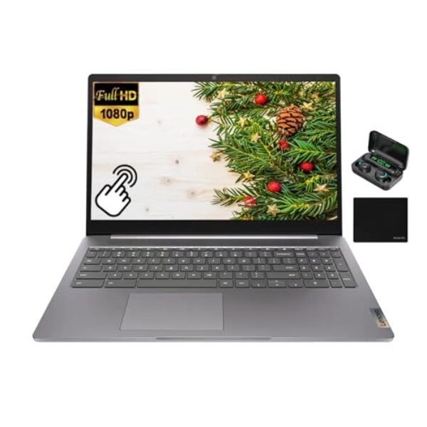 Lenovo IdeaPad 3i Chromebook Laptop, tela sensível ao toque FHD de 15,6 polegadas (1920 x 1080), Intel Pentium Silver N6000 de 4 núcleos, 8 GB LPDDR4x RAM, 128 GB eMMC, Wi-Fi 6, Chrome OS, cinza