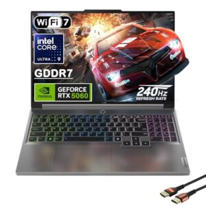 Lenovo Laptop para jogos Legion 5i de 16 polegadas - Intel Core Ultra 9 275HX - GeForce RTX 5060 - WQXGA (2560 x 1600) - Windows 11 Home-W/cabo HDMI (32 GB RAM | SSD PCIe de 1 TB)