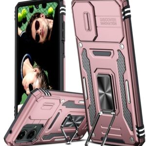 LeYi Capa para Motorola Moto G-5G-2024: Capa para Moto 5G 2024 com capa de câmera deslizante, capa para celular Moto G 5G 2024 [grau militar] à prova de choque, suporte magnético para Moto G 5G