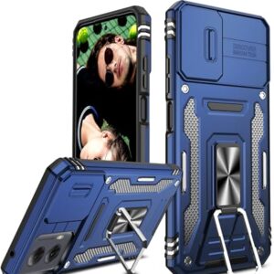 LeYi Capa para Motorola Moto G-Power-2024: capa para Moto g Power 5g 2024 com capa deslizante para câmera, [grau militar] à prova de choque, suporte magnético para Motorola Moto g Power 5g 2024, azul