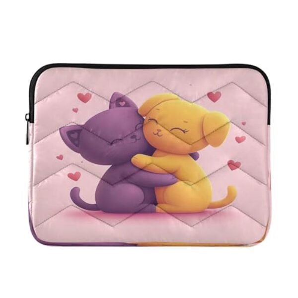 Linda bolsa rosa para laptop feminino, 38 cm, à prova de choque, capa protetora para transporte de computador, bolsa feminina de 15,6 polegadas