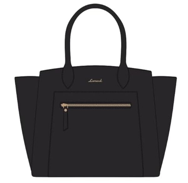 LOVEVOOK Bolsa feminina para laptop, bolsa de trabalho de 15,6 polegadas para professores e viagens, bolsa de couro impermeável para computador com zíper para escritório e negócios