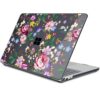 Loyrina Capa transparente criativa para laptop Microsoft Surface de 13 polegadas Copilot+ PC 2025 (modelo mais recente), capa protetora ultrafina e leve com padrão artístico, flores brilhantes
