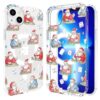 LuGeKe Capa para iPhone 17 Pro Max, jogo de pôquer de Papai Noel, compatível com acessórios MagSafe, capa protetora para celular fina e transparente à prova de choque para mulheres