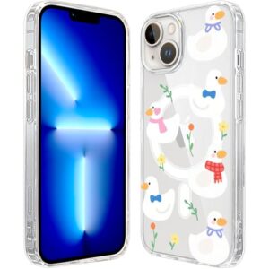 LuGeKe Capa para iPhone 17 Pro Max, Pato Versátil Compatível com Acessórios MagSafe, Capa Protetora de Telefone Transparente Fina à Prova de Choque para Mulheres
